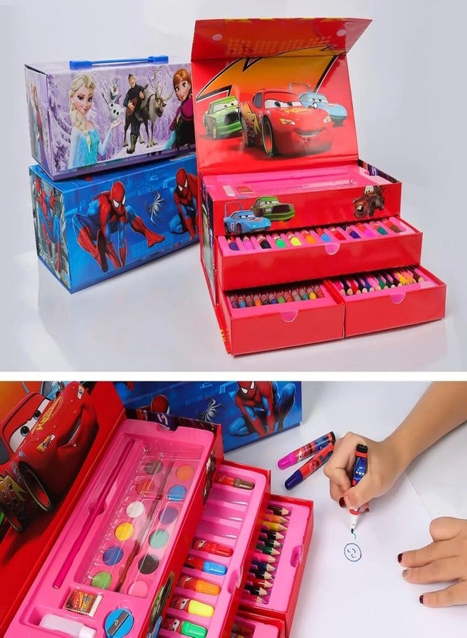 REIL RAID 54 Pcs Art Set, Art Box,Art Kit, Kids Painting Set for Kids, Box with Colour Pencil, Crayons, Water Colour, Sketch Pens (Print May Very), Multicolor - Image 3